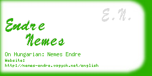 endre nemes business card